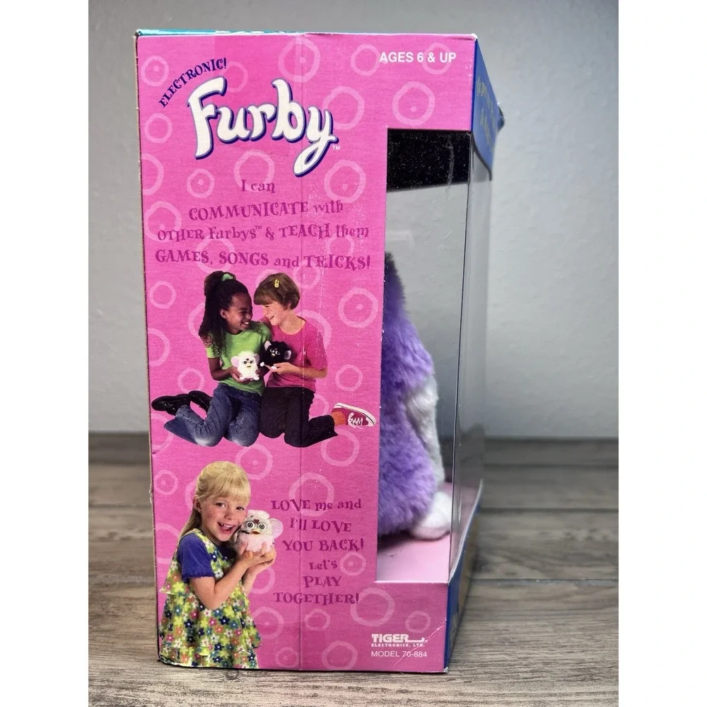 1998 Furby Special Limited Edition Spring Lavender Purple White NIB Sealed VTG